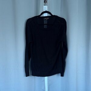 Chic Black Long Sleeve Women's Top